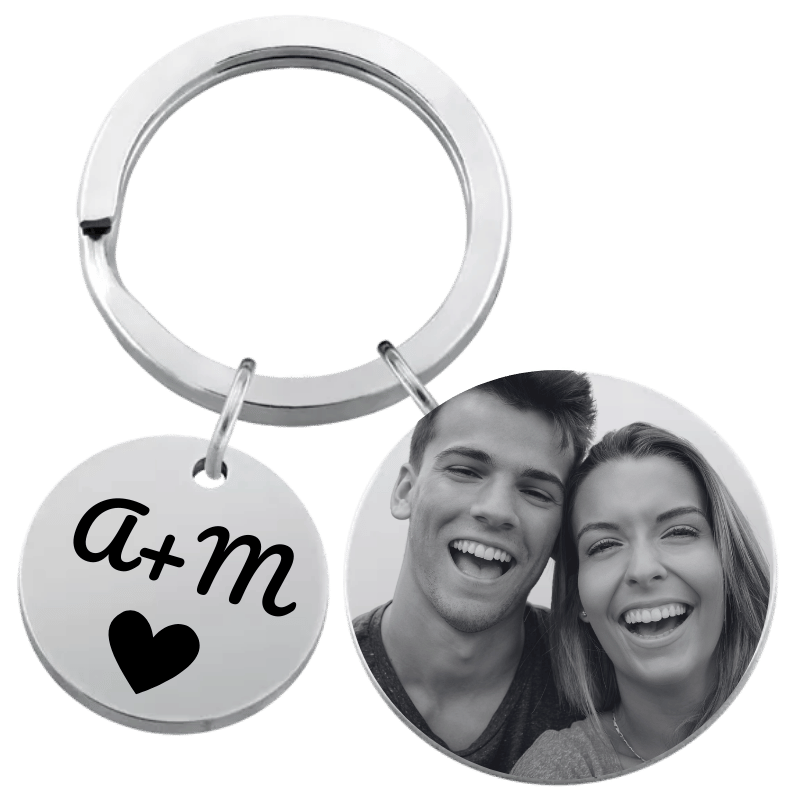 Brelok ze zdjęciem z 2 zawieszkami